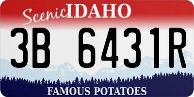 ID license plate 3B6431R