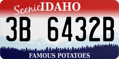 ID license plate 3B6432B