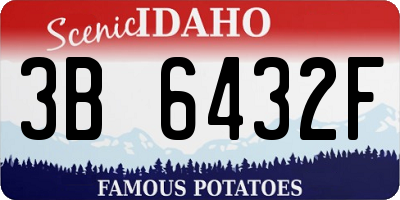 ID license plate 3B6432F