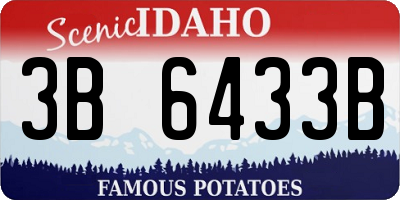 ID license plate 3B6433B