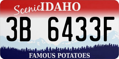 ID license plate 3B6433F