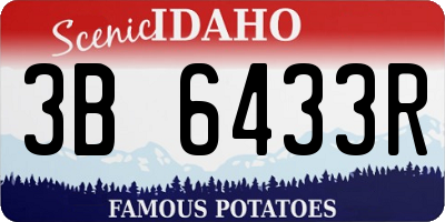 ID license plate 3B6433R