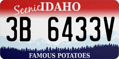 ID license plate 3B6433V
