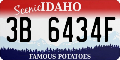 ID license plate 3B6434F