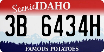 ID license plate 3B6434H
