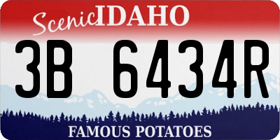 ID license plate 3B6434R