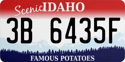 ID license plate 3B6435F