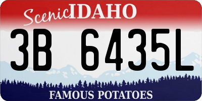 ID license plate 3B6435L
