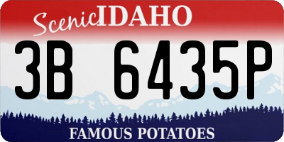 ID license plate 3B6435P