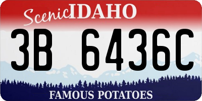 ID license plate 3B6436C