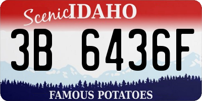 ID license plate 3B6436F