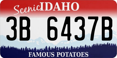 ID license plate 3B6437B