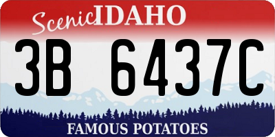 ID license plate 3B6437C