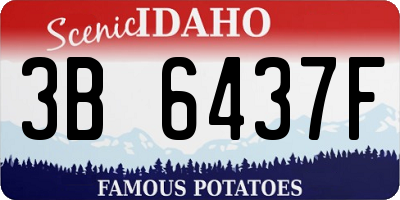 ID license plate 3B6437F