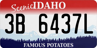 ID license plate 3B6437L