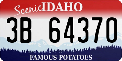 ID license plate 3B6437O