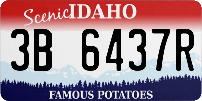 ID license plate 3B6437R