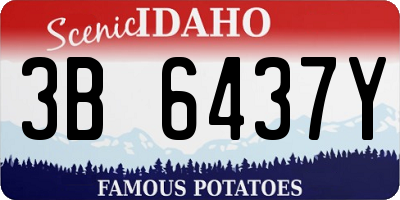 ID license plate 3B6437Y