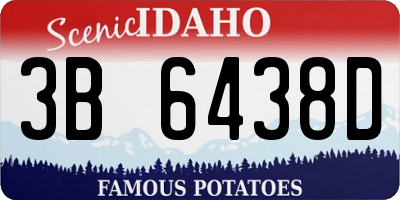 ID license plate 3B6438D