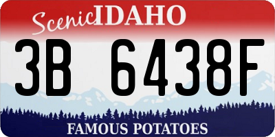 ID license plate 3B6438F