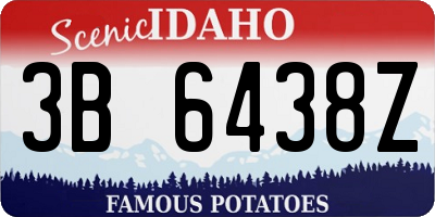 ID license plate 3B6438Z