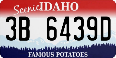 ID license plate 3B6439D