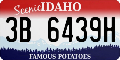 ID license plate 3B6439H