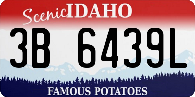 ID license plate 3B6439L