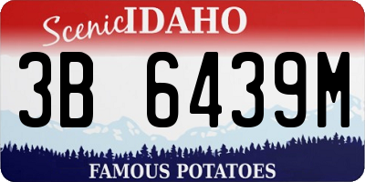 ID license plate 3B6439M