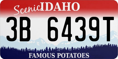 ID license plate 3B6439T