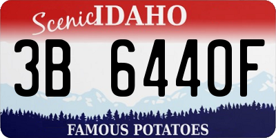 ID license plate 3B6440F