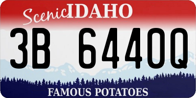 ID license plate 3B6440Q