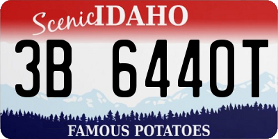 ID license plate 3B6440T