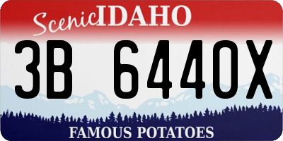 ID license plate 3B6440X