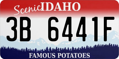 ID license plate 3B6441F