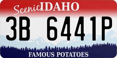 ID license plate 3B6441P