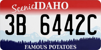 ID license plate 3B6442C