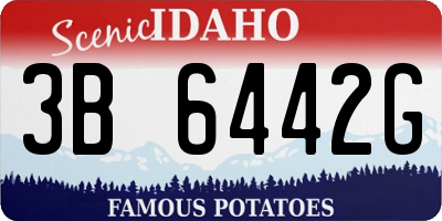 ID license plate 3B6442G