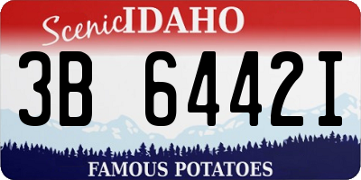 ID license plate 3B6442I