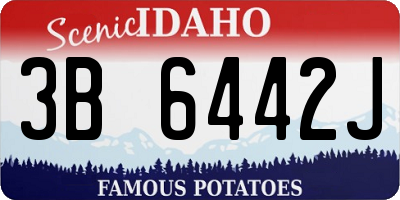ID license plate 3B6442J