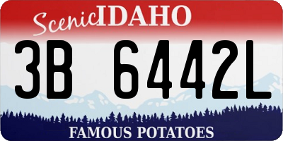 ID license plate 3B6442L