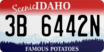 ID license plate 3B6442N