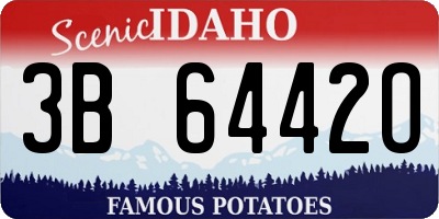 ID license plate 3B6442O