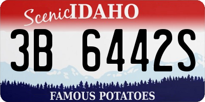 ID license plate 3B6442S