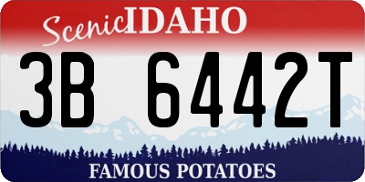 ID license plate 3B6442T