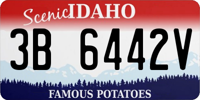 ID license plate 3B6442V