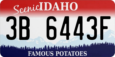 ID license plate 3B6443F