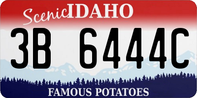 ID license plate 3B6444C
