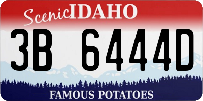 ID license plate 3B6444D