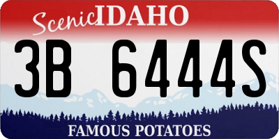 ID license plate 3B6444S